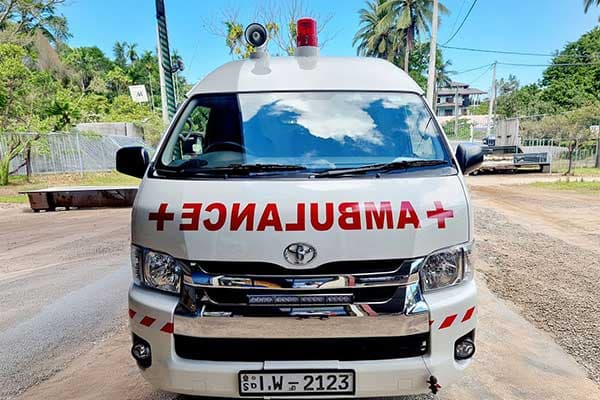 STJ ambulance — fully equipped transport vehicle